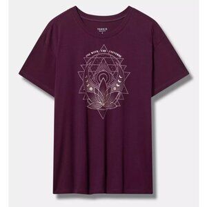 NWT Torrid 2  One Universe Celestial Relaxed Heritage Jersey Tee 2X 18 20